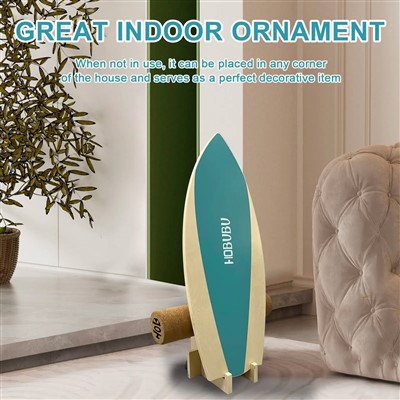 Tablero de equilibrio de madera con rollo de corcho